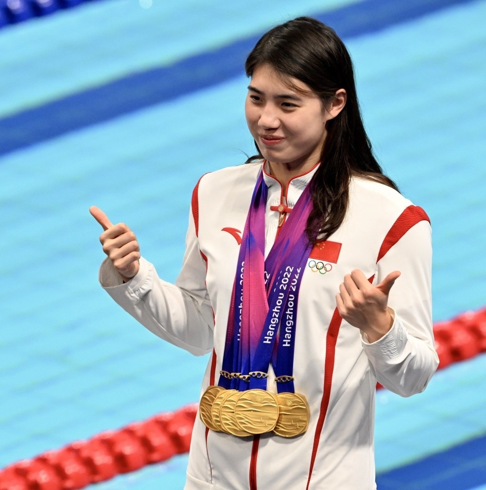 中国女子游泳继续夺金并创新成绩 中国女子游泳继续夺金并创新成绩